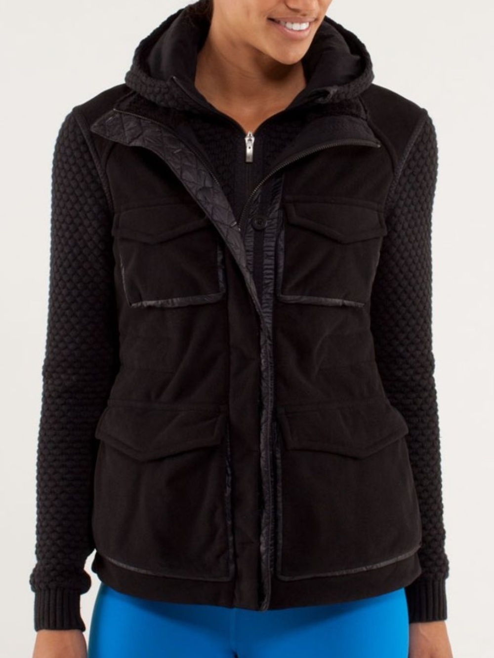 Lululemon Miracle Fleece Jacket Zip Up
Black. Many features. 
Size 6